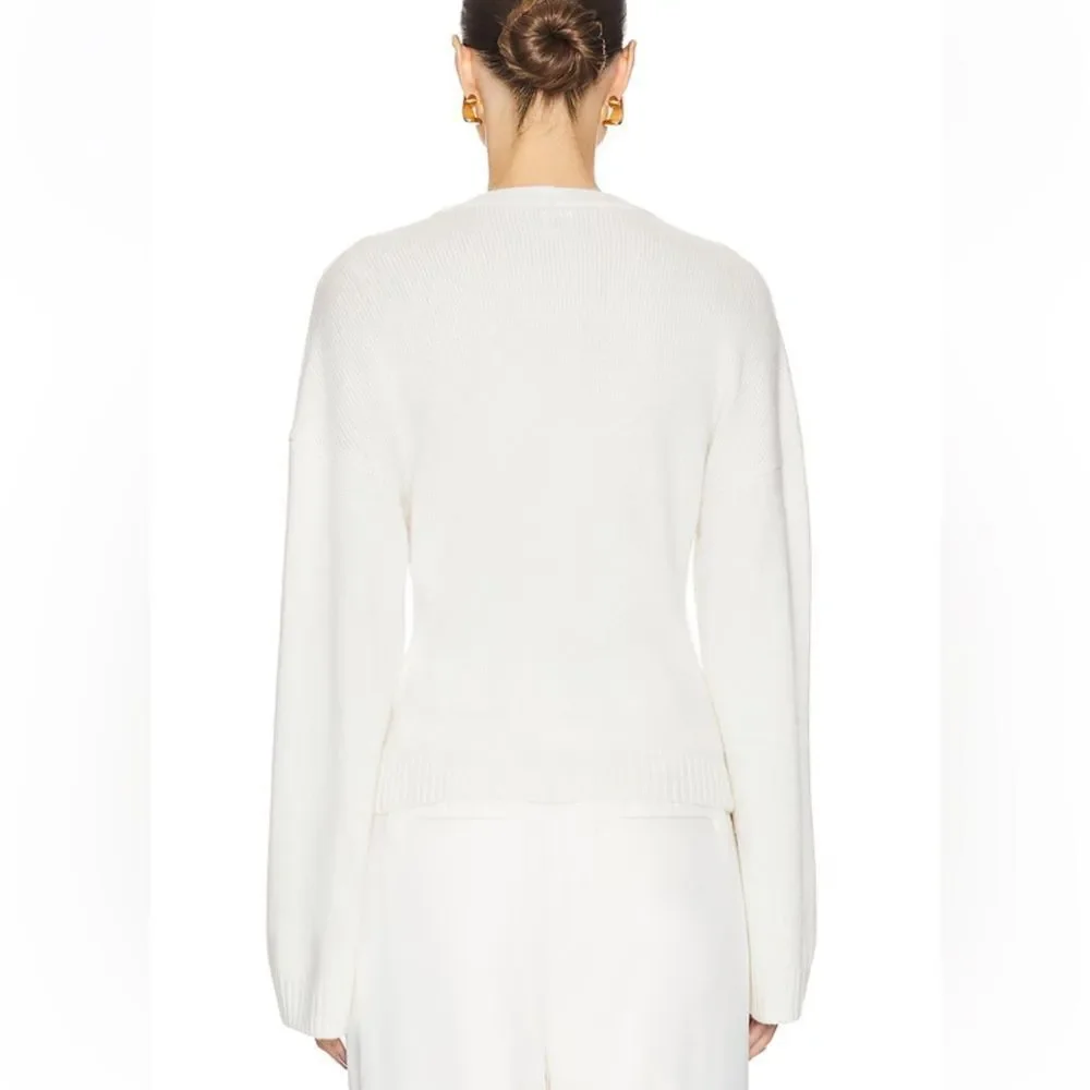 HELSA Sanna Cardigan Ivory White Button-Up sweater Revolve NWT $298 S
